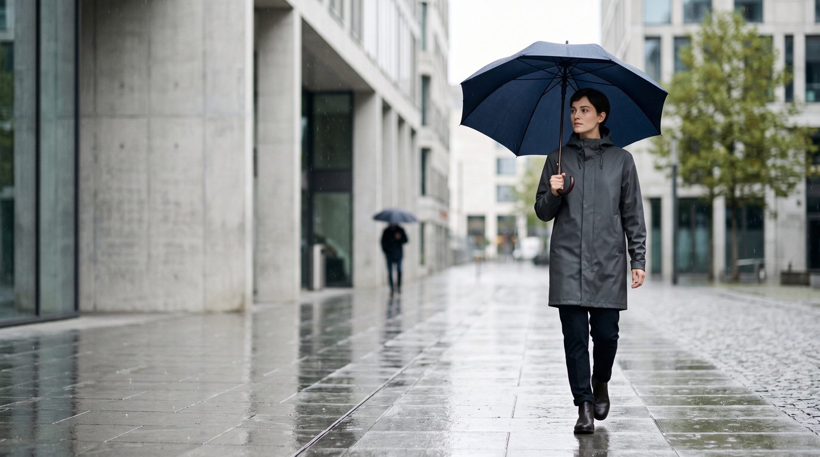 LABROSTE outdoor umbrella creating shade in an outdoor setting