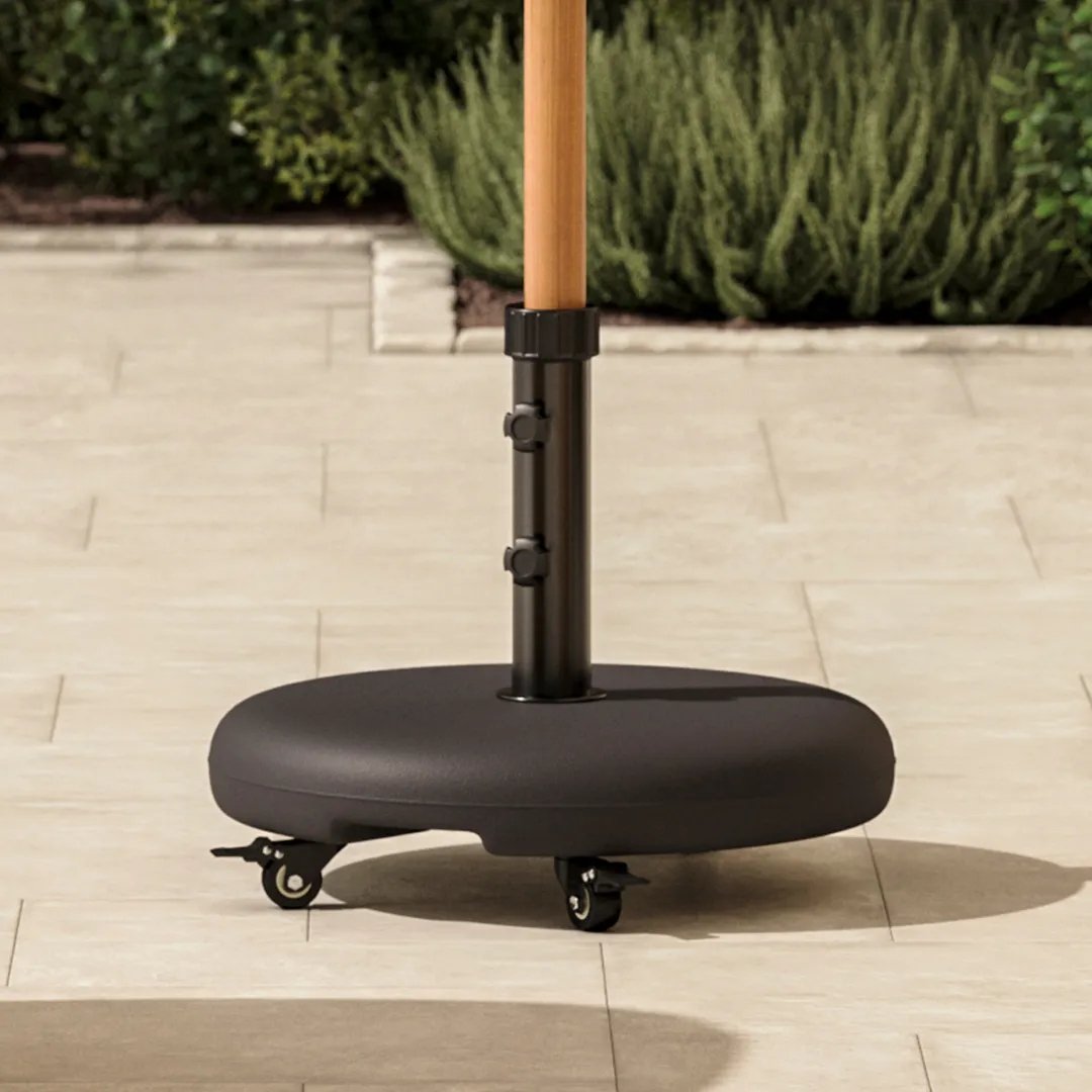 Black wheeled umbrella base