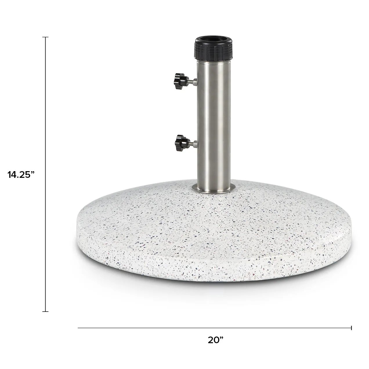 White Round Umbrella Base - Image 2