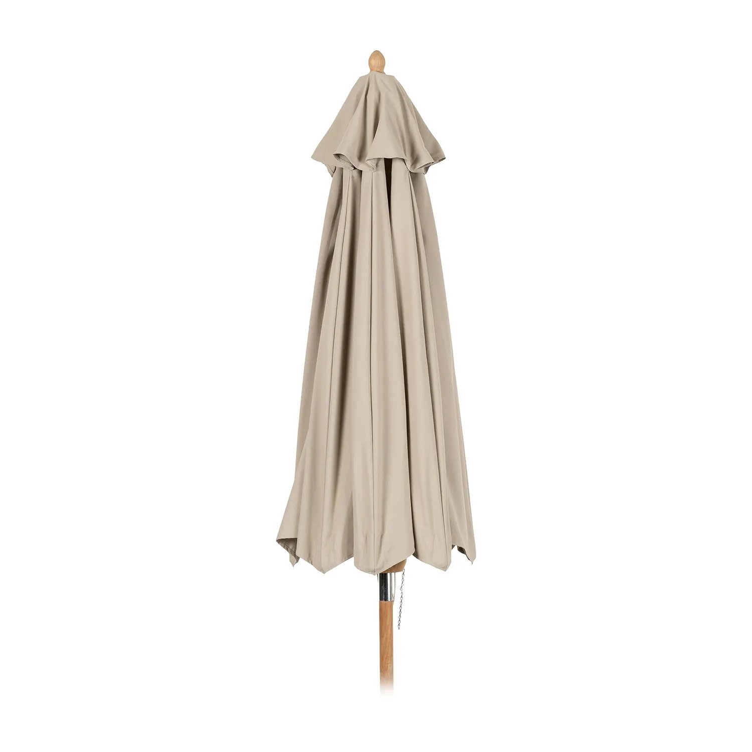 Beige Wooden Patio Umbrella